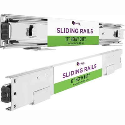 Hold N’ Storage Sliding Rails - Pair of Heavy Duty Drawer Rails with Smooth Sliding System