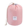 Large-capacity Cosmetic Bag Travel Suit Wash Bag Outdoor Waterproof Storage Bag Cylinder Wash Bag(Maca pink) - 2 of 4