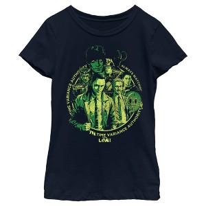 Girl's Marvel Loki Time Variance Authority Agents T-Shirt - 1 of 4