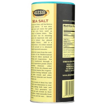 Alessi Premium All Natural Fine Sea Salt 24oz