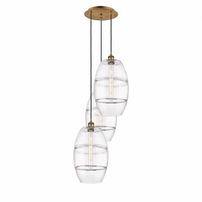 Vaz - 3 Light Cord Hung Multi Pendant In Industrial Style-56.25 Inches Tall and 16.5 Inches Wide