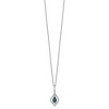 Black Bow Jewelry 1/5 Ctw Blue & White Diamond Double Marquise Sterling Silver Necklace - 2 of 4