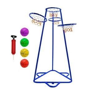 Topteng Early Learning 4-Hoop Basketball Play Set - 1 of 4