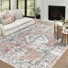 Washable Vintage Living Room Rugs, Retro Accent Large Bedroom Carpet, Textured Non Slip Area Rugs for Dining Room Office - 4 of 4