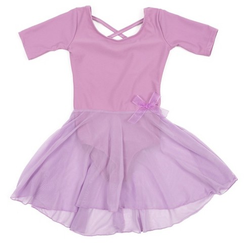 Leveret Girls Short Sleeve Skirt Leotard Purple Xl (12-14) : Target