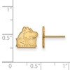 Black Bow Jewelry 14k Yellow Gold Northern Illinois Huskies NCAA Post Earrings - 2 of 3