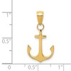 Black Bow Jewelry 14k Yellow Gold Unadorned Anchor Pendant, 14 x 24mm - 4 of 4