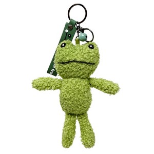 Wrapables Cute Plush Keychain Pendant Charm for Bag, Frog - 1 of 4