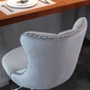 PAGED Swivel Velvet Barstools Adjusatble Seat Height Bar Stools Modern Upholstered Counter Stools with Back Tufted for Home Pub, Set of 2 - 4 of 4