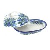 Blue Rose Polish Pottery 15A WR Unikat Butter Dish - 2 of 3
