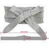 Allegra K Women's Faux Leather Self Tie Bowknot Wide Waist Band Sash Obi Belt One Size - 3 of 4