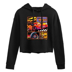 Women's - Disney - Lightning McQueen Best Trophies Cropped Graphic Hoodie - 1 of 3