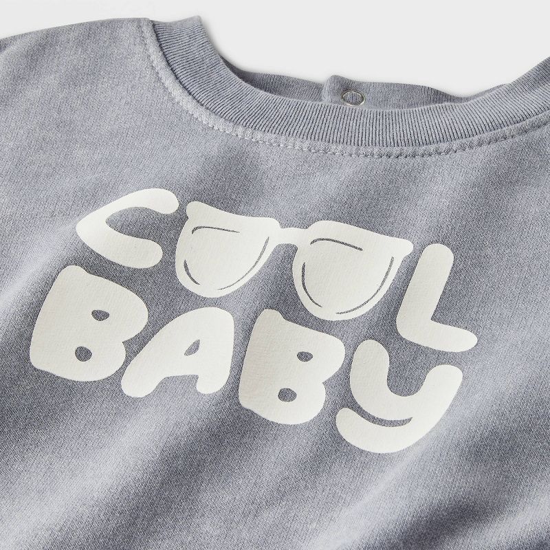 Baby Cool Graphic Sweatshirt - Cat & Jack™ Gray, 4 of 7