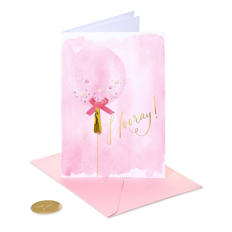 Card Birthday Tassel Balloon Pink/White/Gold - PAPYRUS, 1 of 7