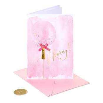 Card Birthday Tassel Balloon Pink/White/Gold - PAPYRUS