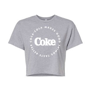 Women's - Coca-Cola - Coke Makes Things Taste Better Cropped Graphic T-Shirt - 1 of 4