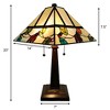 Amora Lighting Tiffany Style Berries & Leaves Mission Table Lamp 22 Inches Tall - 3 of 4