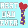 Women's Design By Humans Best Dad Ever Heart Tie By sukhendu12 Racerback Tank Top - 2 of 2