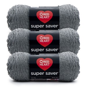 Red Heart Super Saver Yarn 24 Pack-Gray Heather - 1 of 4