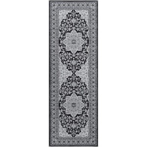 Vintage Washable Area Rug, Floral Medallion, Ultra Soft Accent Carpet for Living Room, Bedroom, Entryway, Non-Slip, Low-Pile - 1 of 4