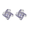 Amy and Annette Sterling Silver Love Knot Stud Earrings with Swarovski Crystals - 4 of 4