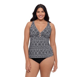 Trimshaper Women's Molly Plus Tankini Swim Top - 1 of 3