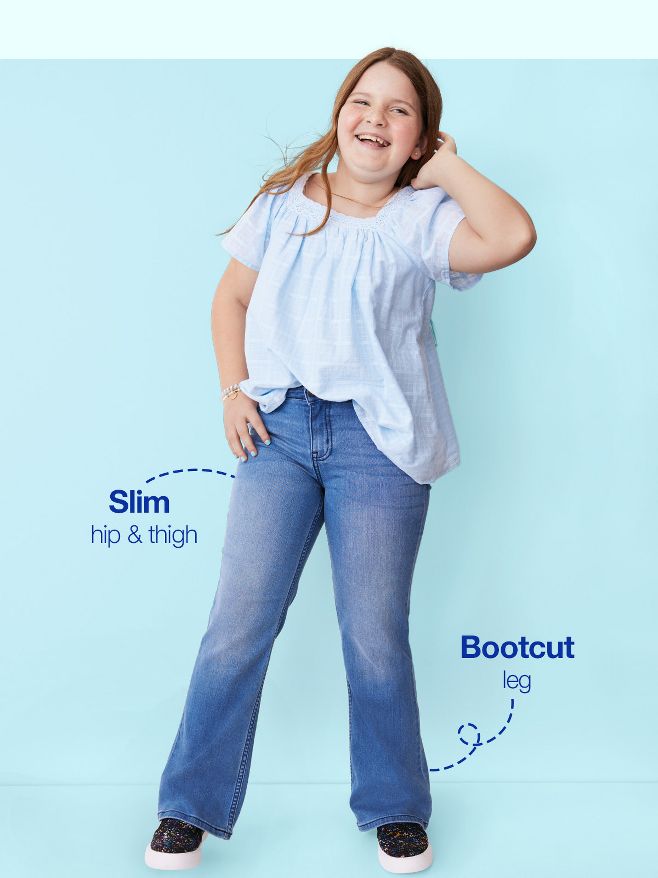 Girls' High-rise Baggy Wide Leg Jeans - Art Class™ : Target