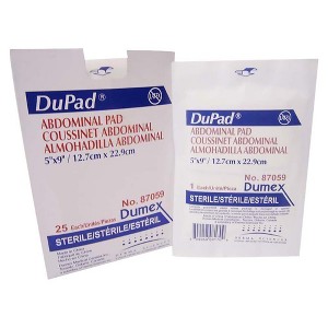 DuPad White Abdominal Pad Sterile 5 X 9 Inch 87059, 25 ct - 1 of 1