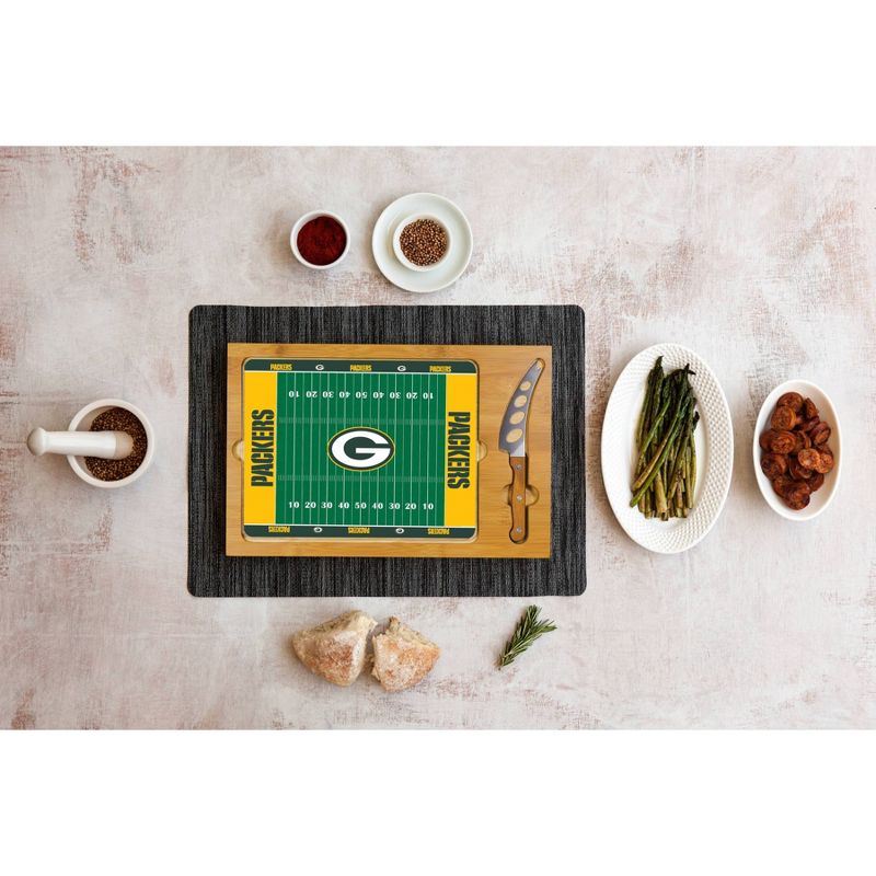 Picnic Time NFL Team Icon Cutting Board Tray and Knife Set, 2 of 4