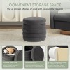 WestinTrends Alexandria Mid-Century Modern Faux Shearling Shearling Round Storage Ottoman - 4 of 4