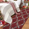 TackView Christmas Garland Print Rug, Non-Slip Hallway Rugs, Washable Low Pile Carpet Runner, Indoor Floor Mats for Laundry - 2 of 4