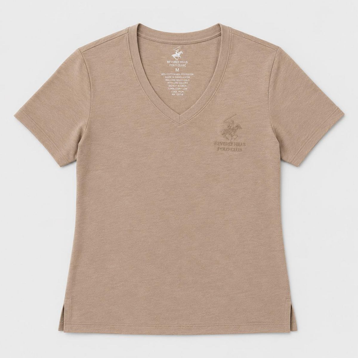 Beverly Hills Polo Club Women's 5-Pack V-Neck T-Shirt Relaxed Side-Vent Tee, 5-Pack Assorted Colors (S-XL) - thumbnail 7