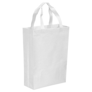 Unique Bargains Vertical Style Non-Woven Travel Storage Grocery Tote Bag 10 Pcs - 1 of 4
