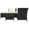 vidaXL Black Poly Rattan & Powder-Coated Steel Patio Lounge Set - 4 Piece Outdoor Furniture Set with Cushions and Storage - 4 of 4