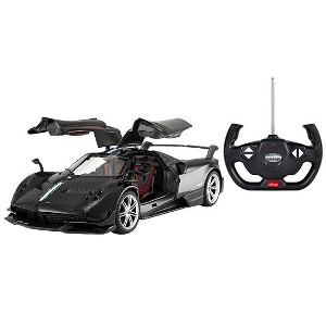 Link 1:14 RC Pagani Huayra Super Sports Car Bright Headlights and Rear Lights Great Gift For Kids - Black - 1 of 4