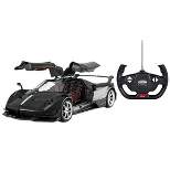 Link 1:14 RC Pagani Huayra Super Sports Car Bright Headlights and Rear Lights Great Gift For Kids - Black