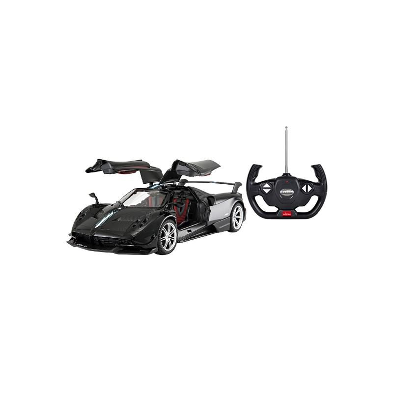 Link 1:14 RC Pagani Huayra Super Sports Car Bright Headlights and Rear Lights Great Gift For Kids - Black, 1 of 7