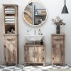 phiestina 11.75" W Barnwood Bathroom Vanity Cabinet, Double Door, Under Sink Storage, U-Shaped Cut-Out, Water-Resistant Particleboard - 2 of 4
