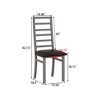 NicBex Multi-Functional Metal Accent Chairs, High Back Armless Design with Steel Legs & PU Leather Seats for Kitchen & Living Room, Set of 2 - 2 of 4