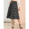 Allegra K Women's Chiffon Summer Vintage Floral Print A-Line Midi Skirts - 2 of 4