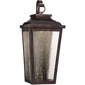 Minka Lavery Rustic Outdoor Wall Light Fixture Chelesa Bronze LED 19" Antique Look Seeded Glass for Post Exterior Deck Porch Patio - 1 of 1