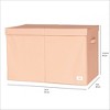 3 Sprouts Kids Recycled Fabric Folding Toy Chest - Solid Clay - 4 of 4