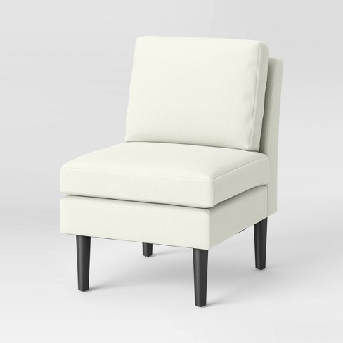 Gelbin Boucle Slipper Chair with Wood Legs Cream - Project 62™ - image 1 of 4