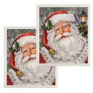Briarwood Lane Checkered Santa Swedish Dishcloth (2-pack) - 1 of 4