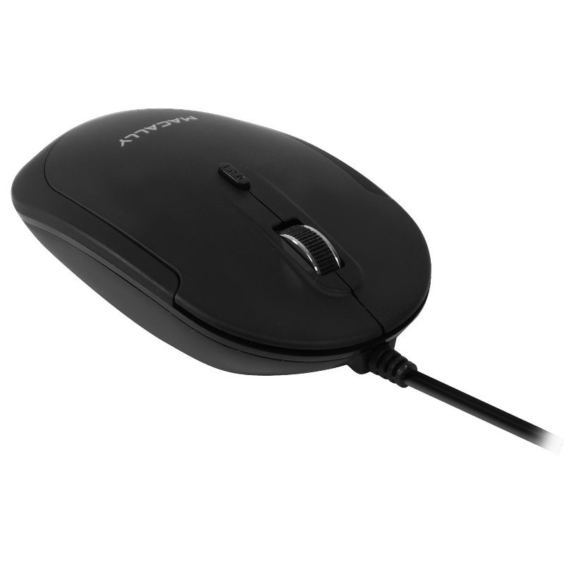 Macally USB-C Optical Black Mouse Quiet Click for Mac and PC, 5 of 9