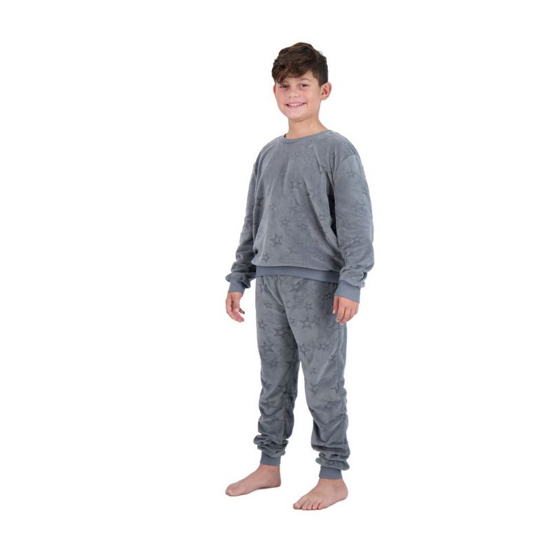 Sleep On It Boys 2-Piece Velour Pajama Set, 4 of 9