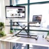 Mount-It! Standing Desk Converter | Height Adjustment from 4.3" to 19.9" | 37 Lbs. Weight Capacity | Black - 2 of 4
