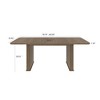 Zevemomo Modern Dining Table for 6-10 People, Wood Kitchen Table with Double Robust Pedestal, Wooden Dinner Table for Dining Room - 3 of 4