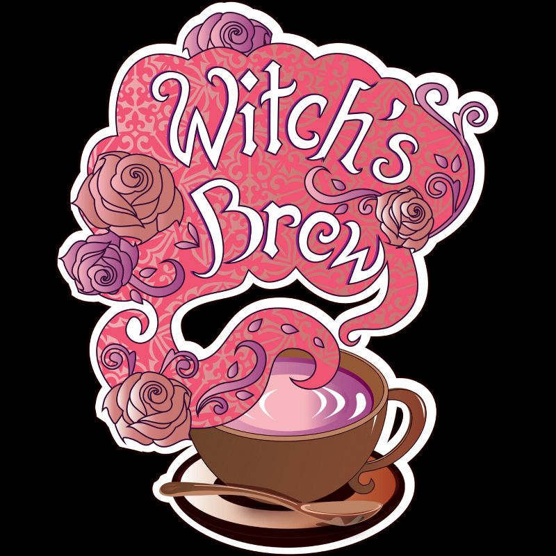 Junior's Design By Humans Witch's Brew Cup of Coffee Pretty Halloween Concoction Shirt By TronicTees T-Shirt, 2 of 3
