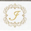 Linum Home Textiles 100% Turkish Cotton MONICA Gold Thread 2PC Embellished Hand Towel Set - 3 of 3